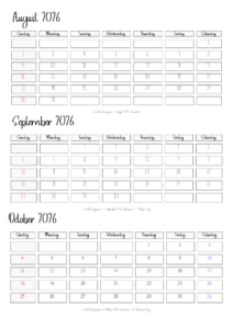 August September October 2026 Calendar - Date Today's