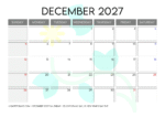 December 2027 Calendar Printable