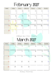 February March 2027 Calendar Printable