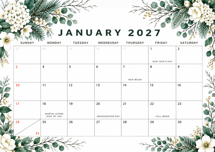 Floral_January_2027_Calendar