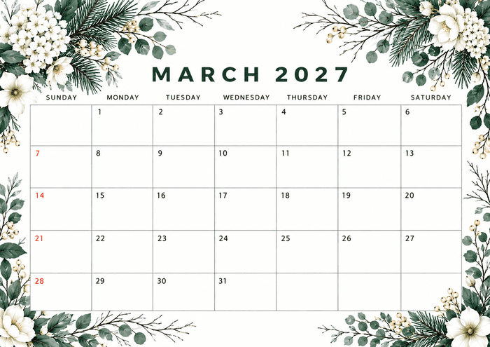 Floral_March_2027_Calendar