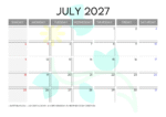 July 2027 Calendar Printable