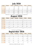 July August September 2026 Calendar PDF
