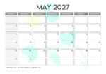 Printable May 2027 Calendar with Holidays