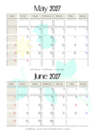 May June 2027 Calendar Printable